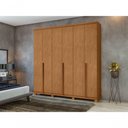 Ver imagem 4 de Guarda-roupas Casal Alonzo 6 Portas 4 Gavetas sem Espelho 100% Mdf com Pés Amendoa Clean