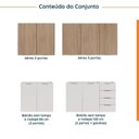 Ver imagem 4 de Cozinha Planejada 4 Peças sem Tampo 2 Aéreos e 2 Balcões Ipanema CabeCasa MadeiraOriginals Marrom/Acá