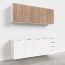 Ver imagem 3 de Cozinha Modulada 4 Peças Sem Tampo 2 Aéreos e 2 Balcões Ipanema CabeCasa MadeiraOriginals