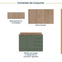 Ver imagem 5 de Cozinha Modulada 4 Peças com Tampo 3 Aéreos e 1 Balcão para Pia Ipanema CabeCasa MadeiraOriginals Ma