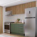 Ver imagem 3 de Cozinha Modulada 4 Peças com Tampo 3 Aéreos e 1 Balcão para Pia Ipanema CabeCasa MadeiraOriginals Ma
