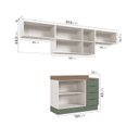 Ver imagem 6 de Cozinha Modulada 4 Peças com Tampo 3 Aéreos e 1 Balcão para Pia Ipanema CabeCasa MadeiraOriginals Ma
