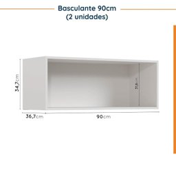 Cozinha Modulada 4 Peças com Tampo 3 Aéreos e 1 Balcão para Pia Ipanema CabeCasa MadeiraMadeira - 14