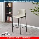 Ver imagem 6 de Kit 2 Banquetas Altas Eulália Rivatti 103 Cm (altura) em Pu Fendi com Base em Aço Grafite