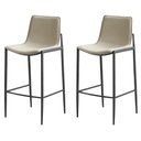 Ver imagem 1 de Kit 2 Banquetas Altas Eulália Rivatti 103 Cm (altura) em Pu Fendi com Base em Aço Grafite