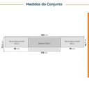 Ver imagem 4 de Cozinha Modulada 4 Peças sem Tampo 3 Aéreos e 1 Balcão para Pia Ipanema CabeCasa MadeiraOriginals Ma