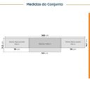 Ver imagem 4 de Cozinha Modulada 4 Peças Sem Tampo 3 Aéreos e 1 Balcão para Pia Ipanema CabeCasa MadeiraOriginals