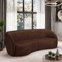 Ver imagem 1 de Sofá Decorativo Sala de Estar Bipartido 288cm Clarke Pu Marrom Manchado G45 - Gran Belo