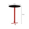 Conjunto Bistrô Mesa com 2 Banquetas Altas Morumbi Vermelho e Tampo Preto - 6