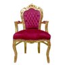 Poltrona Clássica com Capitonê Cor Vinho com Detalhes Dourado Prime Home Decor 34789 - 1
