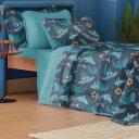 Ver imagem 2 de Jogo de Cama Casal Atlantix 3 Pçs 138x188x30 100% Algodão Shark