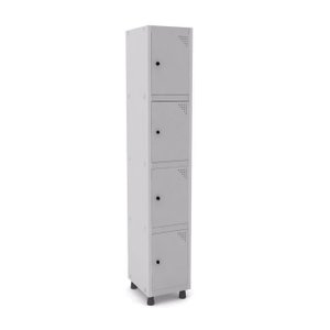 Roupeiro de Aço com 4 Portas - 1,93x0,35x0,40M - Cinza - Pandin