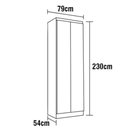 Ver imagem 4 de Guarda Roupa Armário Modulado 2 Portas com 3 Gavetas e Maleiro Escócia Amêndola/Branco para Quarto