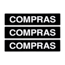 Ver imagem 1 de Combo 10 Placas de Sinalização Compras 30x7 Acesso - A-415 F9e
