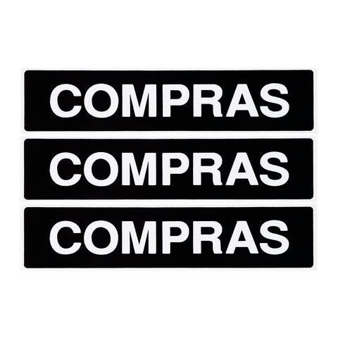 Combo 10 Placas de Sinalização Compras 30x7 Acesso - A-415 F9e