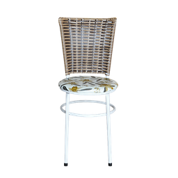 Conjunto 4 Cadeiras Branca para Cozinha Hawai Cappuccino com Assento Estampado:floral Orquídea - 2