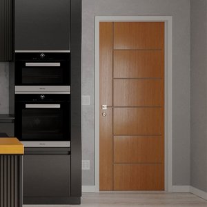 Folha de Porta de Madeira 210x82cm Espessura 3,5cm MSO Eucaplac Frisada Elegance Eucatex