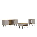 Ver imagem 2 de Conjunto Sala de Estar 3 Peças – Rack para Tv, Mesa de Centro e Mesa de Apoio Tóquio