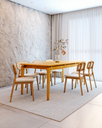 Ver imagem 1 de Conjunto Sala de Jantar Mesa 210cm Seiva 6 Cadeiras Liz CabeCasa MadeiraOriginals