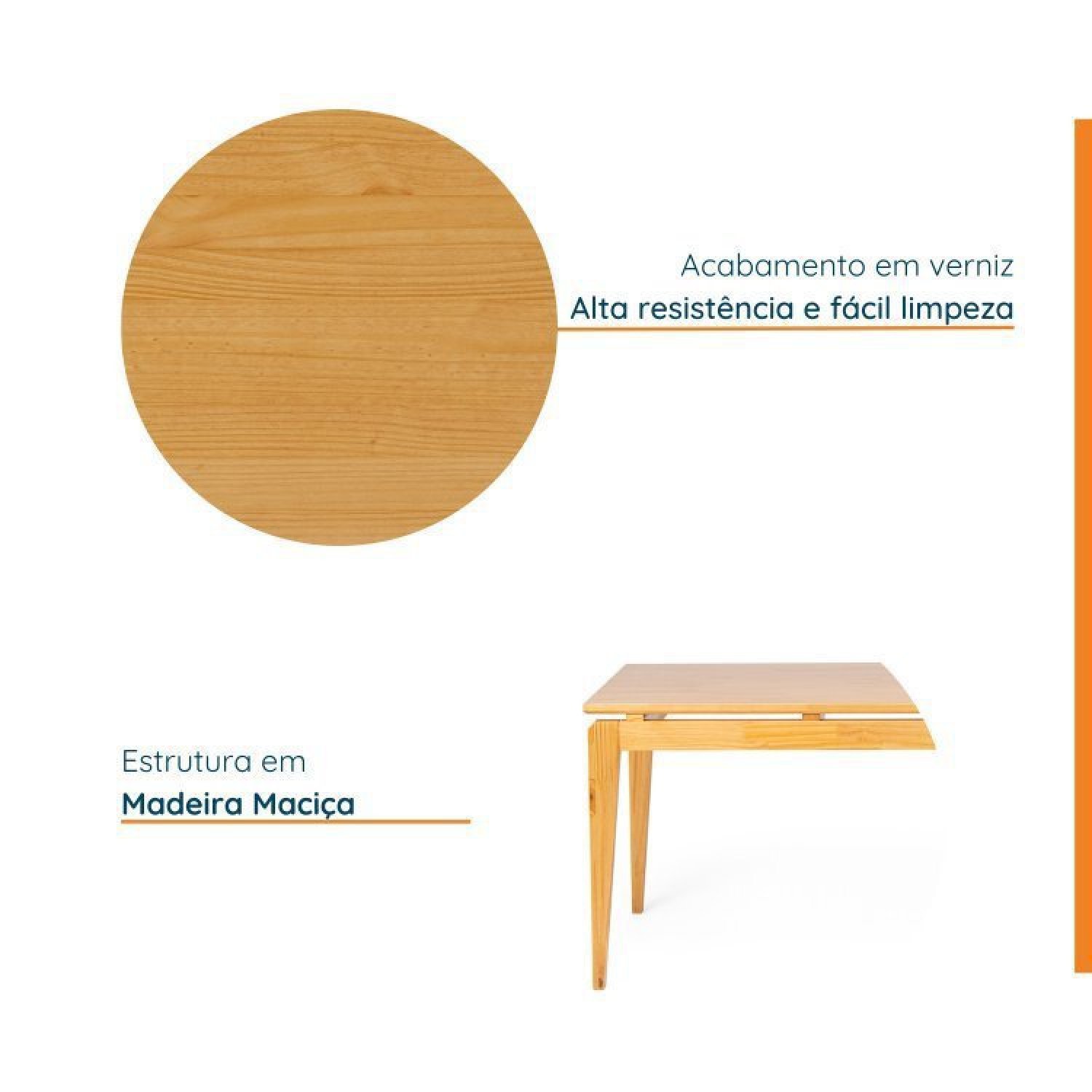 Conjunto Sala de Jantar Mesa 210cm Seiva 6 Cadeiras Liz CabeCasa MadeiraMadeira - 10