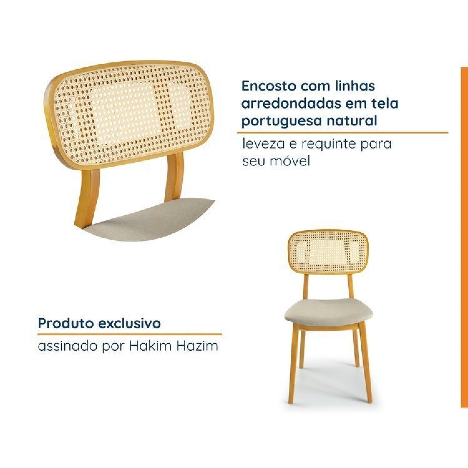 Conjunto Sala de Jantar Mesa 210cm Seiva 6 Cadeiras Liz CabeCasa MadeiraMadeira - 8