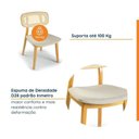 Ver imagem 4 de Conjunto Sala de Jantar Mesa 210cm Seiva 6 Cadeiras Liz CabeCasa MadeiraOriginals