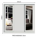 Ver imagem 3 de Guarda-roupa Casal 100% Mdf Madesa Eros 3 Portas de Correr com Espelhos - Branco