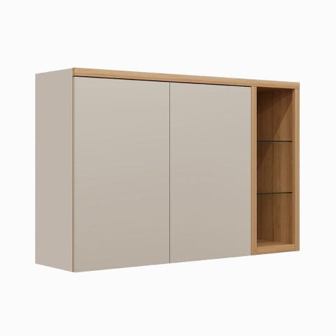 Armário Aéreo com Led Allure Linea Brasil 120cm 100 Mdf