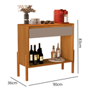 Ver imagem 3 de Aparador Buffet Vazado Gaveta Bar Retro Corredor Sala Jantar:nature / Gris