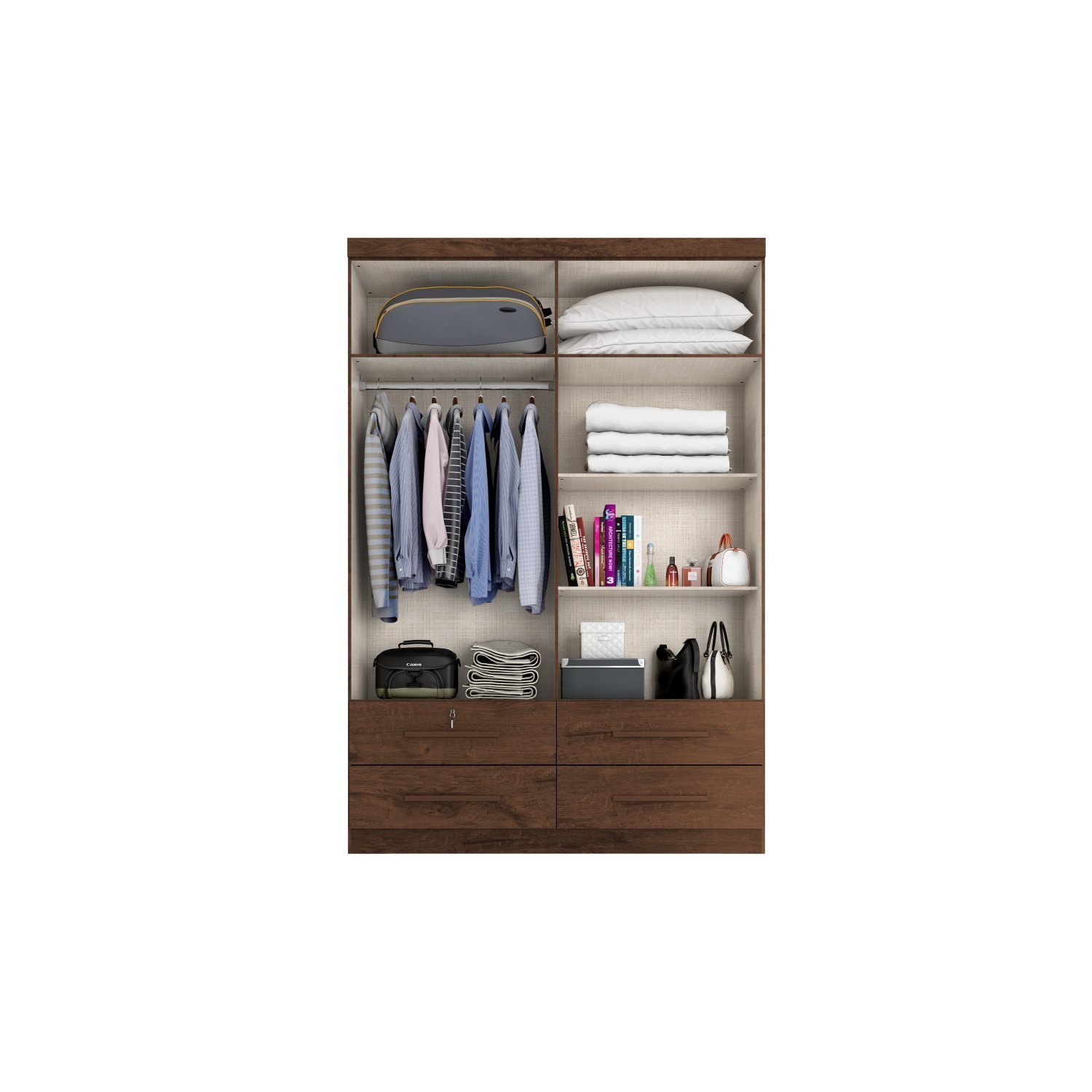 Guarda Roupa 4 Portas 4 Gavetas Maximus Plus - 3