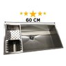 Cuba Inox Quadrada Calha Pia com Válvula 60x40 Cm com Escorredor - 2