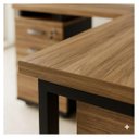 Ver imagem 2 de Mesa Escritório Pé Quadro em L c/ Gaveteiro 1,70×1,60m Nogal Sevilha/Preto – 24481