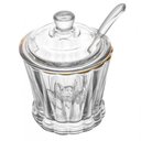 Ver imagem 2 de Açucareiro de Cristal Fio de Ouro Tampa e Colher 210ml Lyor