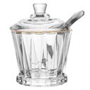 Ver imagem 3 de Açucareiro de Cristal Fio de Ouro Tampa e Colher 210ml Lyor