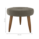 Ver imagem 2 de Puff Bosque Alto para Sala Veludo Cappuccino