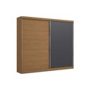 Ver imagem 3 de Guarda Roupa Casal 2 Portas de Correr e 4 Gavetas T583 Canela/grafite - Kappesberg