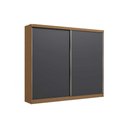 Ver imagem 2 de Guarda Roupa Casal 2 Portas de Correr e 4 Gavetas T583 Canela/grafite - Kappesberg