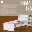 Ver imagem 5 de Cama Isa Solteiro Branco de Mdf com Baú e Nichos para Quarto Estilo Moderno