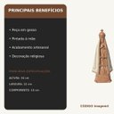 Ver imagem 3 de Nossa Senhora Aparecida Marrom com Pérolas 30 cm Gesso Sala Quarto