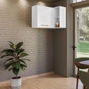 Ver imagem 2 de Armario de Cozinha Aéreo Canto Reto Intenza 1 Porta com Nicho Branco/branco Uv - Nicioli