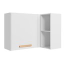 Ver imagem 1 de Armario de Cozinha Aéreo Canto Reto Intenza 1 Porta com Nicho Branco/branco Uv - Nicioli