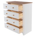 Ver imagem 3 de Cômoda 4 Gavetas Branco