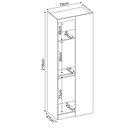 Ver imagem 3 de Guarda Roupa Roupeiro Armário de Canto 1 Porta Módulo Amendola/ Branco para Quarto