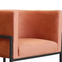 Ver imagem 6 de Kit 2 Poltrona Luana Veludo Terracota Base Preta Luxo - Fm