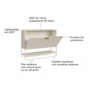 Ver mais imagens de Sapateira 1 Porta 93cm Orgânico Pé Metal Luna BP Offwhite