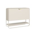Ver imagem 5 de Sapateira 1 Porta 93cm Orgânico Pé Metal Luna BP Offwhite