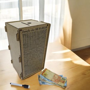 Cofre Japones Kakebo Desafio Dinheiro Torre 50 Mil Torre na