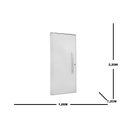 Ver imagem 3 de Porta Lambril Pivotante com Puxador Topsul 220x100cm Esquadrisul Abertura Direita Branco
