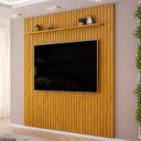 Ver imagem 2 de Painel Tv 75 Pol 250cm Suspenso Ripado Noah D04 Cedro - Mpozenato