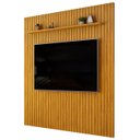 Ver imagem 1 de Painel Tv 75 Pol 250cm Suspenso Ripado Noah D04 Cedro - Mpozenato